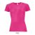 Női raglános rövid ujjú sport póló, SOL'S SO01159, Neon Pink 2-2XL