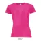 Női raglános rövid ujjú sport póló, SOL'S SO01159, Neon Pink 2-2XL