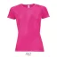 Női raglános rövid ujjú sport póló, SOL'S SO01159, Neon Pink 2-XL