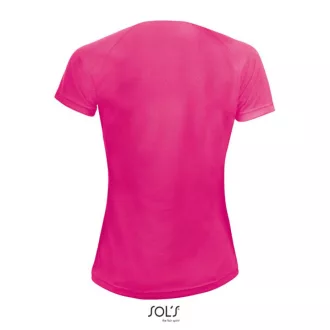   Női raglános rövid ujjú sport póló, SOL'S SO01159, Neon Pink 2-XS
