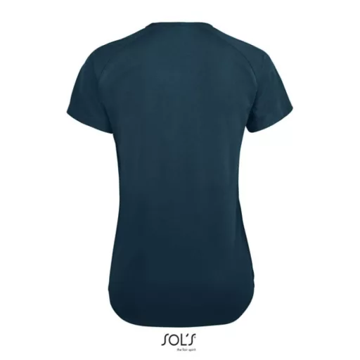 Női raglános rövid ujjú sport póló, SOL'S SO01159, Petroleum Blue-M