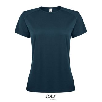   Női raglános rövid ujjú sport póló, SOL'S SO01159, Petroleum Blue-S