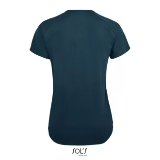   Női raglános rövid ujjú sport póló, SOL'S SO01159, Petroleum Blue-S