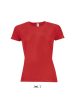 Női raglános rövid ujjú sport póló, SOL'S SO01159, Red-XS