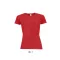 Női raglános rövid ujjú sport póló, SOL'S SO01159, Red-XS