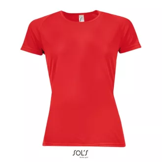   Női raglános rövid ujjú sport póló, SOL'S SO01159, Red-XS