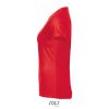 Női raglános rövid ujjú sport póló, SOL'S SO01159, Red-XS