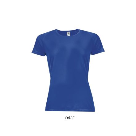 Női raglános rövid ujjú sport póló, SOL'S SO01159, Royal Blue-L