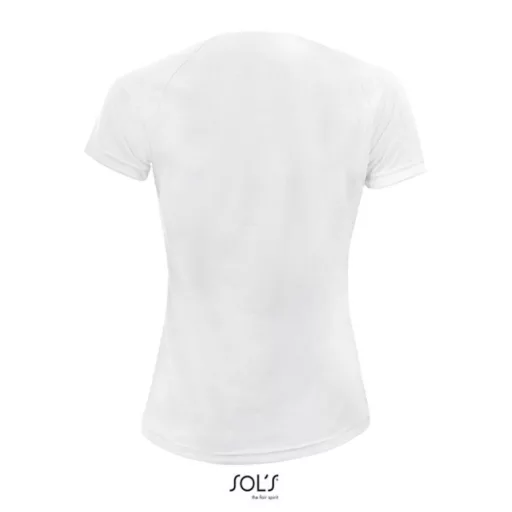 Női raglános rövid ujjú sport póló, SOL'S SO01159, White-2XL