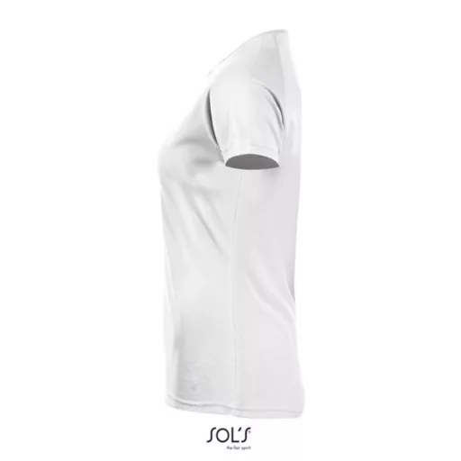 Női raglános rövid ujjú sport póló, SOL'S SO01159, White-XS