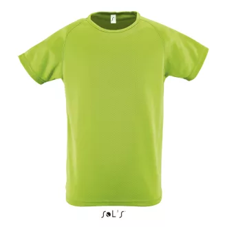   Gyerek SPORTY raglán ujjú kereknyakú sportpóló, SOL'S SO01166, Apple Green-6A