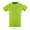 Gyerek SPORTY raglán ujjú kereknyakú sportpóló, SOL'S SO01166, Apple Green-6A