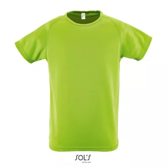   Gyerek SPORTY raglán ujjú kereknyakú sportpóló, SOL'S SO01166, Apple Green-6A