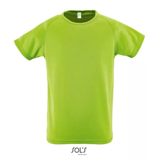 Gyerek SPORTY raglán ujjú kereknyakú sportpóló, SOL'S SO01166, Apple Green-6A