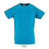 Gyerek SPORTY raglán ujjú kereknyakú sportpóló, SOL'S SO01166, Aqua-6A