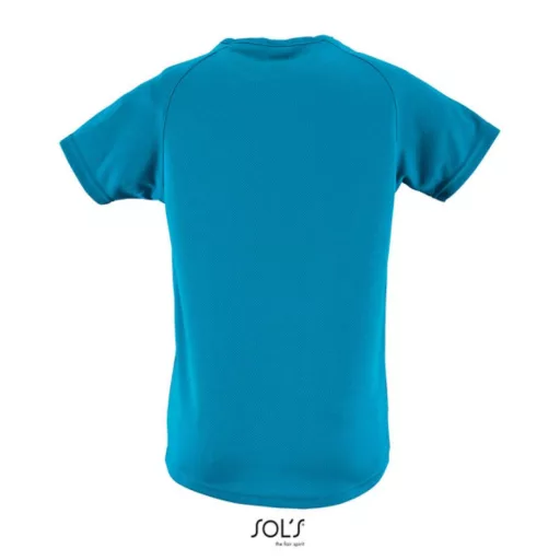 Gyerek SPORTY raglán ujjú kereknyakú sportpóló, SOL'S SO01166, Aqua-6A