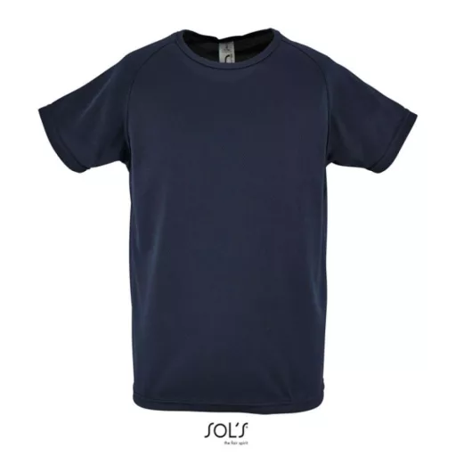 Gyerek SPORTY raglán ujjú kereknyakú sportpóló, SOL'S SO01166, French Navy-10A