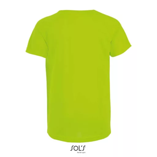 Gyerek SPORTY raglán ujjú kereknyakú sportpóló, SOL'S SO01166, Neon Green-12A