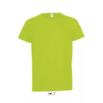   Gyerek SPORTY raglán ujjú kereknyakú sportpóló, SOL'S SO01166, Neon Green-6A