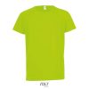 Gyerek SPORTY raglán ujjú kereknyakú sportpóló, SOL'S SO01166, Neon Green-6A