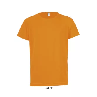   Gyerek SPORTY raglán ujjú kereknyakú sportpóló, SOL'S SO01166, Neon Orange-6A