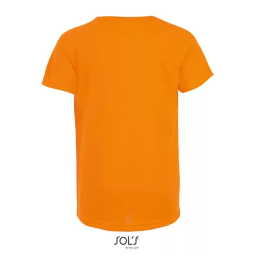 Gyerek SPORTY raglán ujjú kereknyakú sportpóló, SOL'S SO01166, Neon Orange-6A