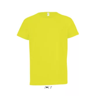   Gyerek SPORTY raglán ujjú kereknyakú sportpóló, SOL'S SO01166, Neon Yellow-6A