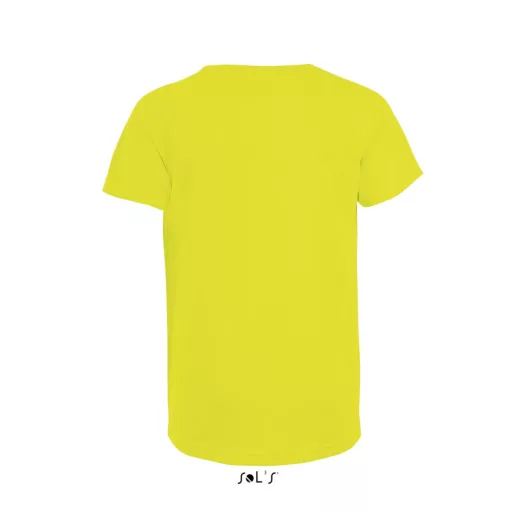 Gyerek SPORTY raglán ujjú kereknyakú sportpóló, SOL'S SO01166, Neon Yellow-6A