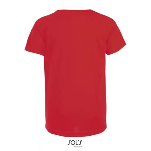 Gyerek SPORTY raglán ujjú kereknyakú sportpóló, SOL'S SO01166, Red-12A