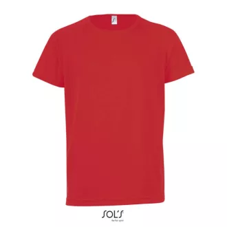  Gyerek SPORTY raglán ujjú kereknyakú sportpóló, SOL'S SO01166, Red-6A