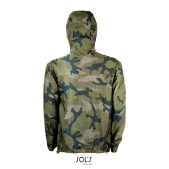   Uniszex kapucnis bélelt széldzseki, SOL'S SO01171, Camo/Royal blue-XS