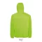 Uniszex kapucnis bélelt széldzseki, SOL'S SO01171, Neon Lime/Royal Blue-L
