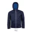 Uniszex kapucnis bélelt széldzseki, SOL'S SO01171, Navy/Royal Blue-S