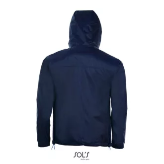  Uniszex kapucnis bélelt széldzseki, SOL'S SO01171, Navy/Royal Blue-S