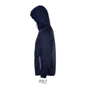   Uniszex kapucnis bélelt széldzseki, SOL'S SO01171, Navy/Royal Blue-S