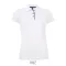 Női rövid ujjú galléros sport póló, SOL'S SO01179, White-2XL