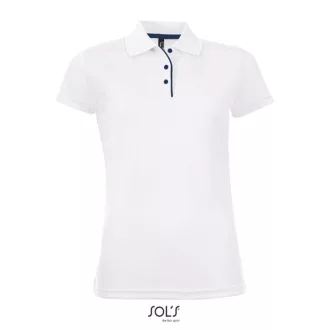   Női rövid ujjú galléros sport póló, SOL'S SO01179, White-XL