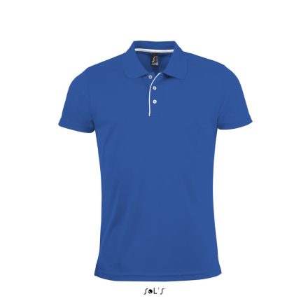 Férfi rövid ujjú galléros sport póló, SOL'S SO01180, Royal Blue-L