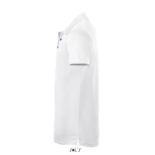 Férfi rövid ujjú galléros sport póló, SOL'S SO01180, White-2XL