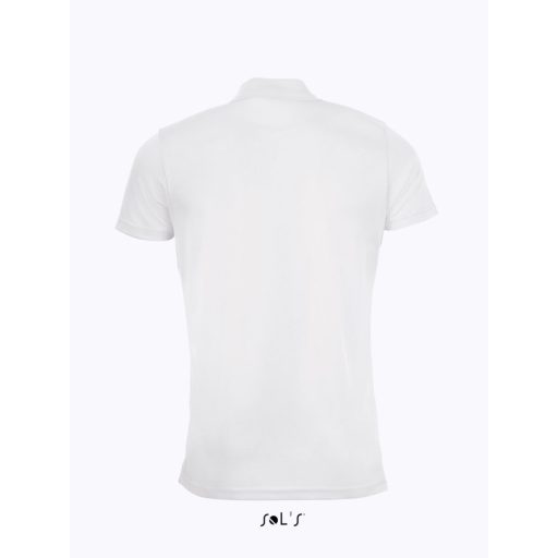 Férfi rövid ujjú galléros sport póló, SOL'S SO01180, White-L