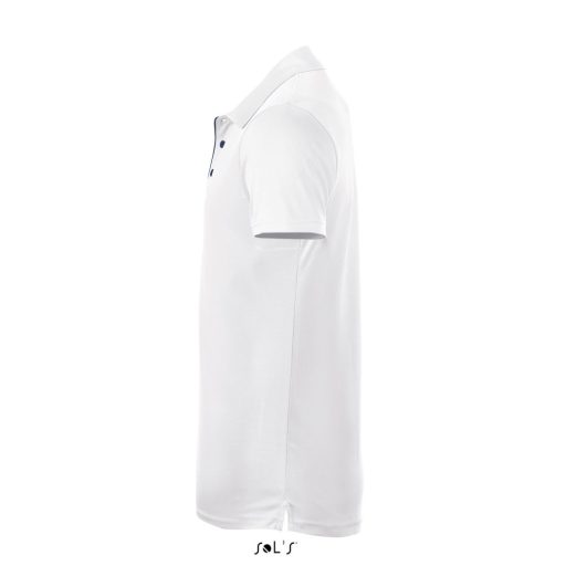 Férfi rövid ujjú galléros sport póló, SOL'S SO01180, White-L