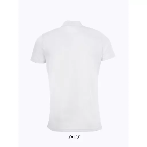 Férfi rövid ujjú galléros sport póló, SOL'S SO01180, White-M