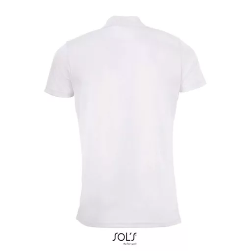 Férfi rövid ujjú galléros sport póló, SOL'S SO01180, White-M
