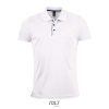 Férfi rövid ujjú galléros sport póló, SOL'S SO01180, White-S