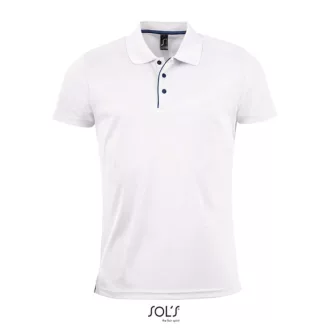   Férfi rövid ujjú galléros sport póló, SOL'S SO01180, White-S