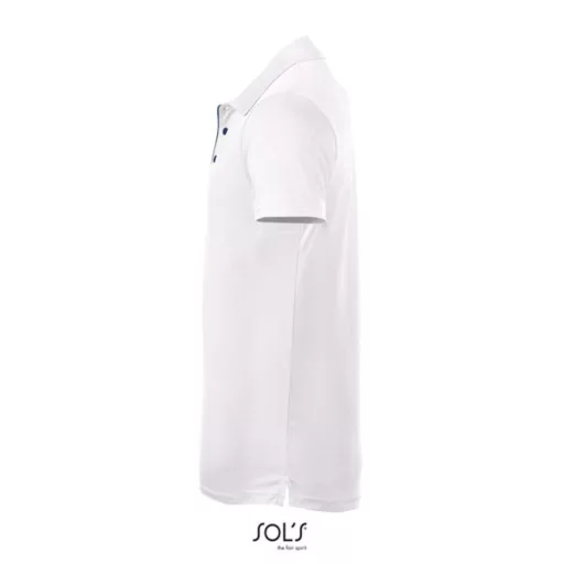 Férfi rövid ujjú galléros sport póló, SOL'S SO01180, White-XL