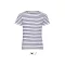 Gyerek MILES tengerészcsíkos pamut póló, SOL'S SO01400, White/Navy-8A