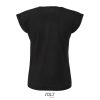 Női MELBA kereknyakú pamut póló, SOL'S SO01406, Deep Black-L