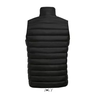   Férfi WAVE könnyű bélelt steppelt mellény, SOL'S SO01436, Black-S