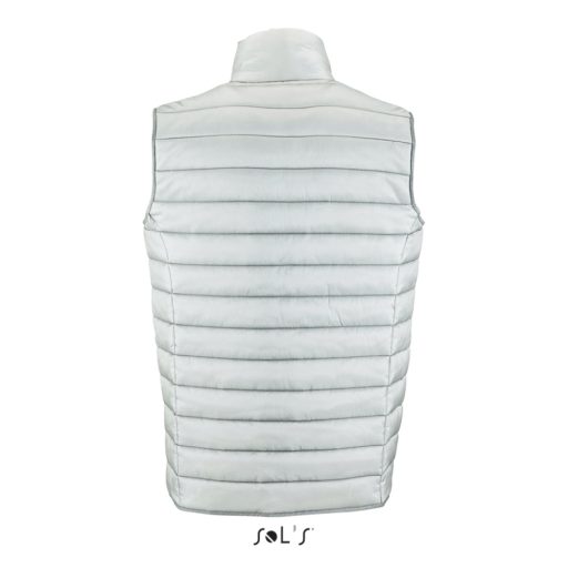 Férfi WAVE könnyű bélelt steppelt mellény, SOL'S SO01436, Metal Grey-M
